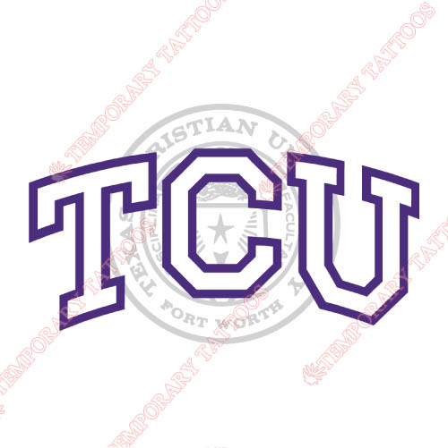 TCU Horned Frogs Customize Temporary Tattoos Stickers NO.6436